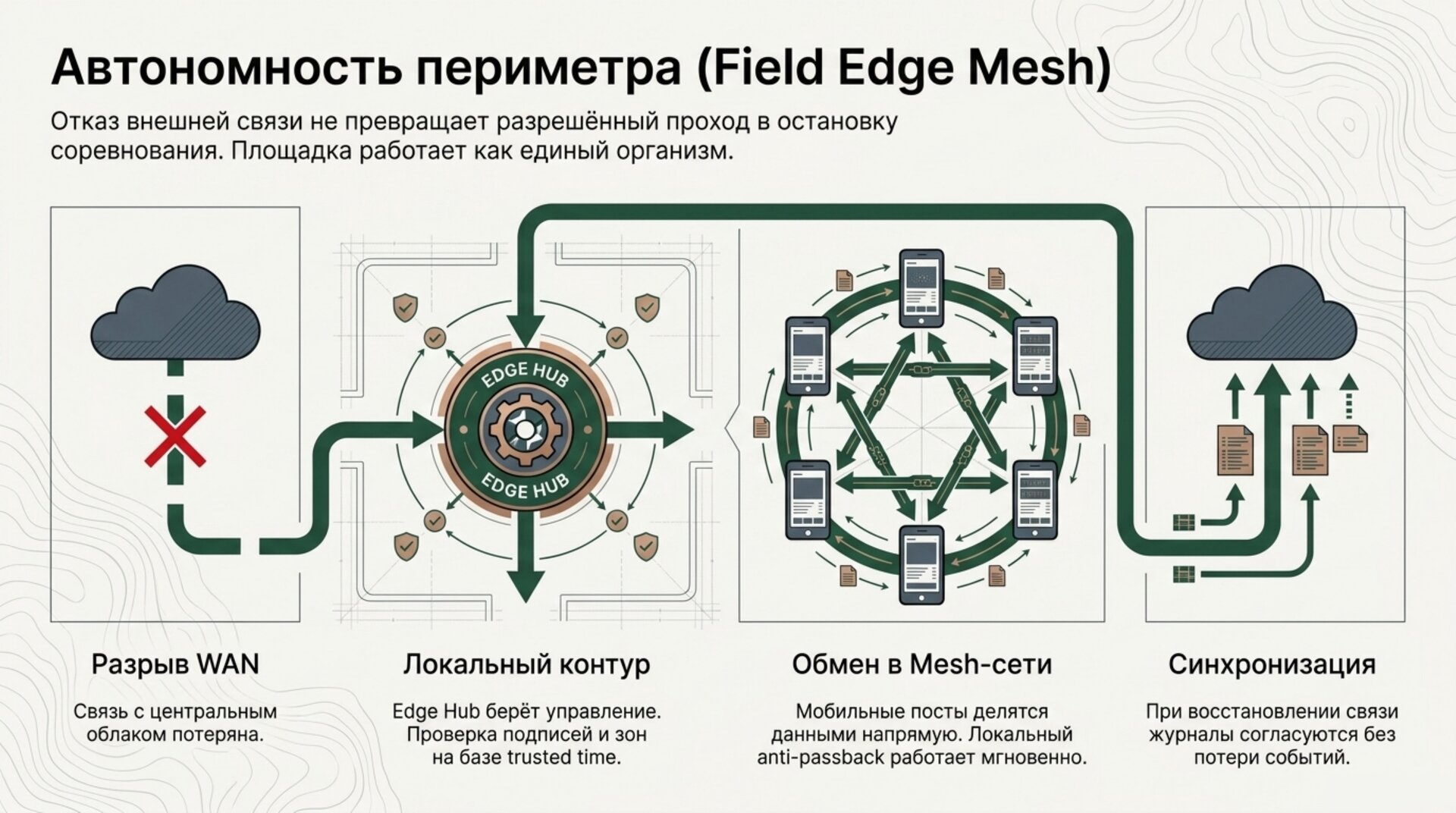 Автономность периметра: Field Edge Mesh